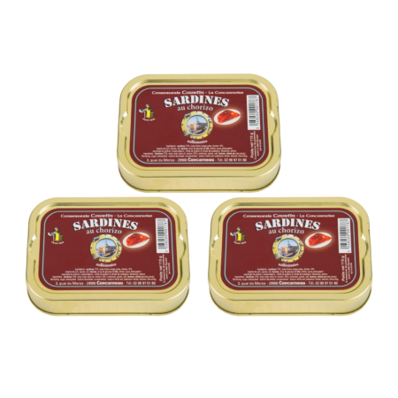 Sardines au chorizo lot de 3