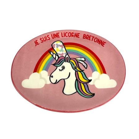 Porte savon rose licorne