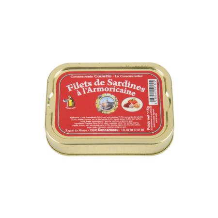 Filets de sardines à l'armoricaine 115g