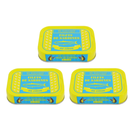 Filets de sardines au citron lot de 3