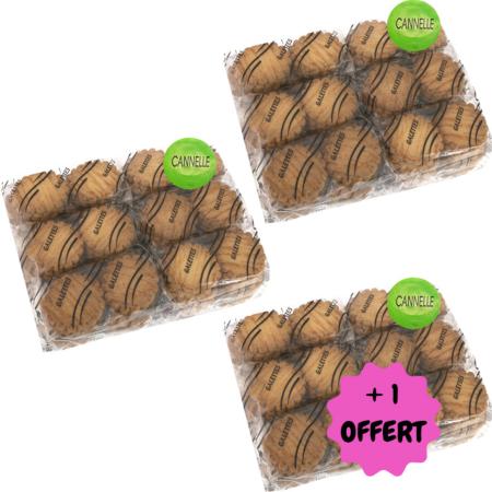2 sachets de galettes cannelle 920 g achetés, le 3 ème offert