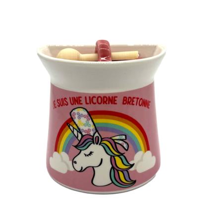 Pot à sel mural rose licorne