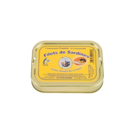 Filets de sardines à la crème de moutarde et au miel 115g