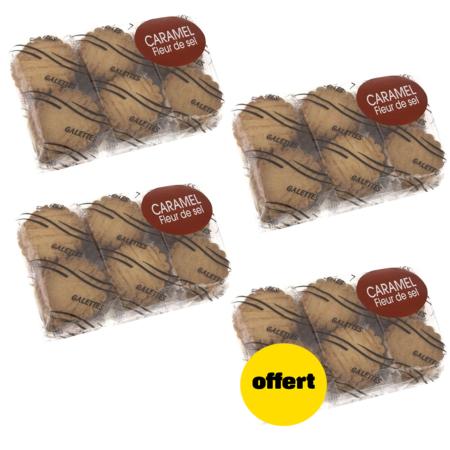 3 sachets de galettes caramel 460g achetés, le 4 ème est offert.