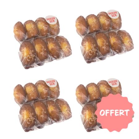 3 sachets madeleines au sucre 460 G, le 4ème OFFERT