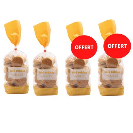 Offre 2 + 2 gratuits / Mini sablés vanille - sachet 200G