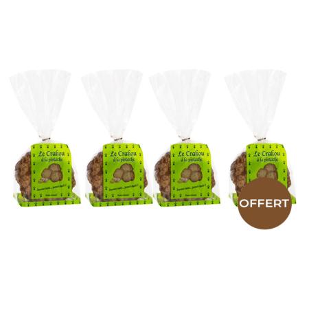 3 sachets de crakou pistache achetés, le 4ème OFFERT
