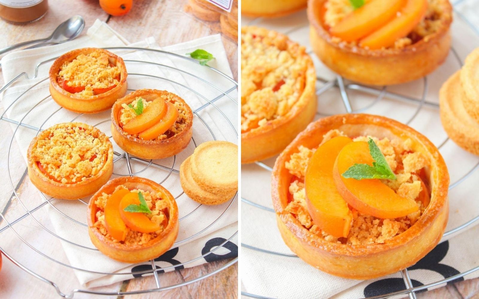 Tartelettes façon Crumble Abricots & Caramel au Beurre Salé 