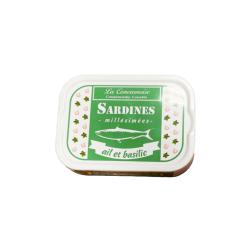 Sardines  l'ail et au basilic 115g